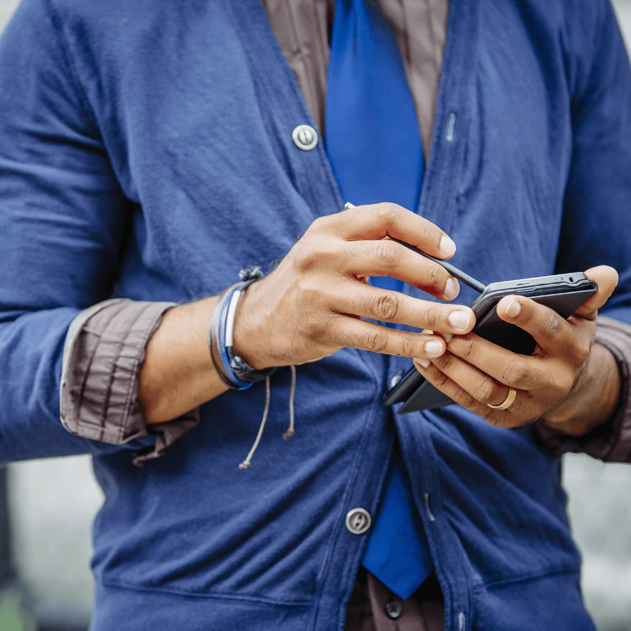 person holding phone